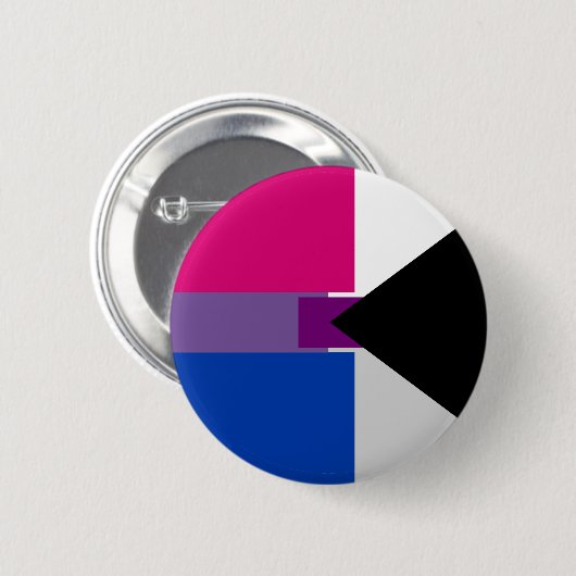 Badge Rond 5 Cm Pin de Biromantic Demisexual (Devant & derrière)
