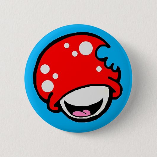 Badge Rond 5 Cm Pin de boomer - Bleu (Devant)
