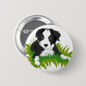 Badge Rond 5 Cm Pin de border collie (Devant & derrière)