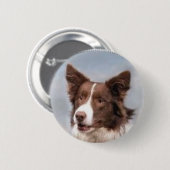 Badge Rond 5 Cm Pin de border collie (Devant & derrière)