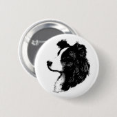 Badge Rond 5 Cm Pin de border collie (Devant & derrière)