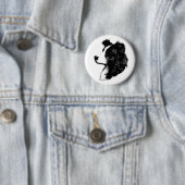 Badge Rond 5 Cm Pin de border collie (En situation)