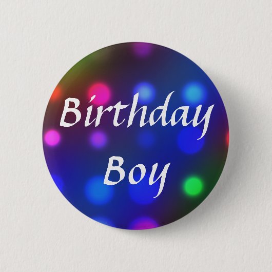 Badge Rond 5 Cm Pin de bouton de garçon d'anniversaire (Devant)