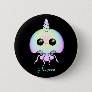 Badge Rond 5 Cm Pin de bouton de Jellicorn