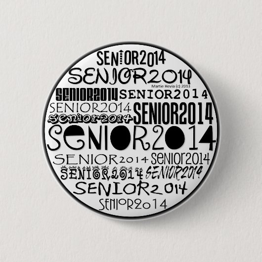 Badge Rond 5 Cm Pin de bouton de l'aîné 2014 (Devant)