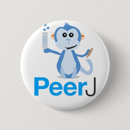 Badge Rond 5 Cm Pin de bouton de PeerJ (Devant)