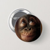BADGE ROND 5 CM PIN DE BOUTON D'ORANG-OUTAN (Devant & derrière)