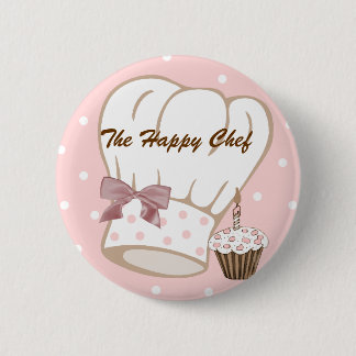 Badge Rond 5 Cm Pin de bouton du casquette du joli chef