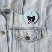 Badge Rond 5 Cm Pin de chien d'anniversaire (En situation)