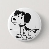 Badge Rond 5 Cm Pin de chiot (Devant)