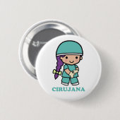Badge Rond 5 Cm Pin de chirurgien (Devant & derrière)