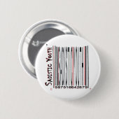 Badge Rond 5 Cm Pin de code barres de SY (Devant & derrière)