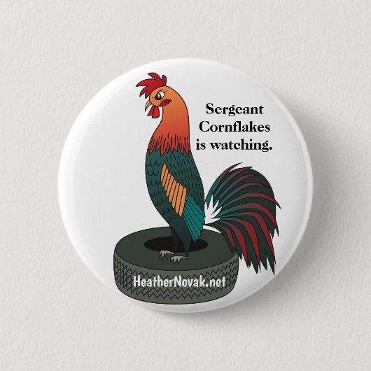 Badge Rond 5 Cm Pin de cornflakes de sergent (Devant)