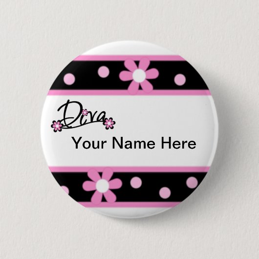 Badge Rond 5 Cm Pin de diva (Devant)