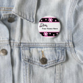 Badge Rond 5 Cm Pin de diva (En situation)