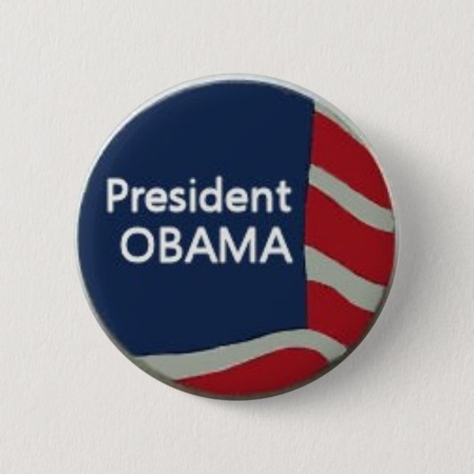 Badge Rond 5 Cm Pin de drapeau d'Obama (Devant)