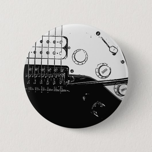 Badge Rond 5 Cm Pin de guitare électrique (Devant)