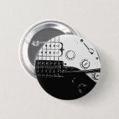 Badge Rond 5 Cm Pin de guitare électrique (Devant & derrière)