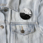 Badge Rond 5 Cm Pin de guitare électrique (En situation)