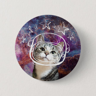 Badge Rond 5 Cm Pin de Headshot de Meowstronaut Kiba