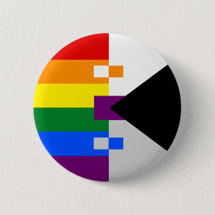 Badge Rond 5 Cm Pin de Homoromantic Demisexual