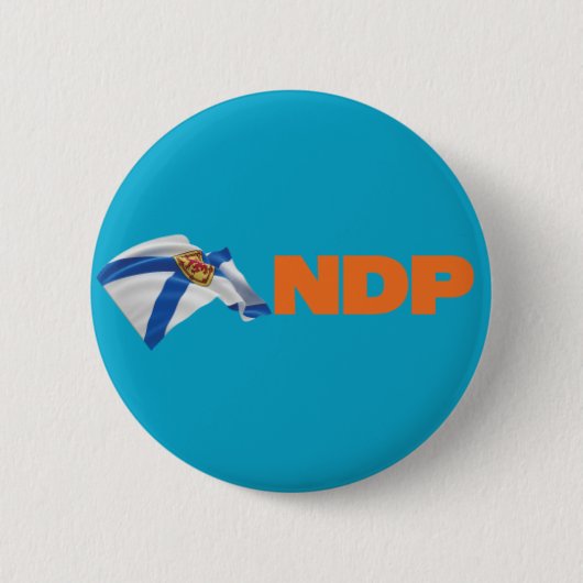 Badge Rond 5 Cm Pin de la Nouvelle-Écosse NDP (Devant)