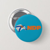 Badge Rond 5 Cm Pin de la Nouvelle-Écosse NDP (Devant & derrière)