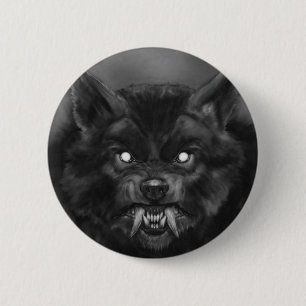 Badge Rond 5 Cm Pin de loup-garou/bouton