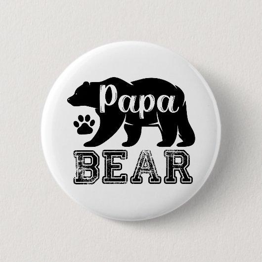 BADGE ROND 5 CM PIN DE L'OURS DE PAPA (Devant)