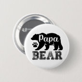 BADGE ROND 5 CM PIN DE L'OURS DE PAPA (Devant & derrière)
