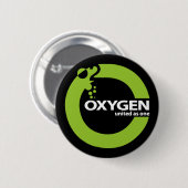 Badge Rond 5 Cm Pin de l'oxygène (Devant & derrière)
