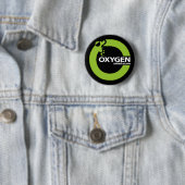 Badge Rond 5 Cm Pin de l'oxygène (En situation)