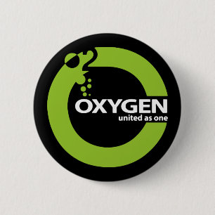 Badge Rond 5 Cm Pin de l'oxygène
