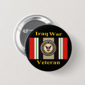 Badge Rond 5 Cm Pin de "marine" de combattant d'Irak (Devant & derrière)