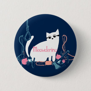Badge Rond 5 Cm Pin de Meowderino (avec des armes)