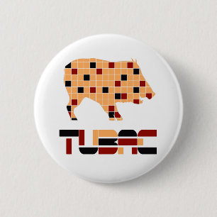 Badge Rond 5 Cm Pin de mosaïque de Tubac Javelina