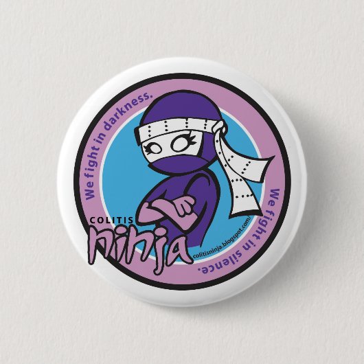 Badge Rond 5 Cm Pin de Ninja de colite (Devant)