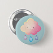 Badge Rond 5 Cm Pin de nuage de Kawaii (Devant & derrière)