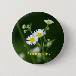Badge Rond 5 Cm Pin de paix et d'amour