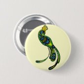 Badge Rond 5 Cm Pin de paon (Devant & derrière)