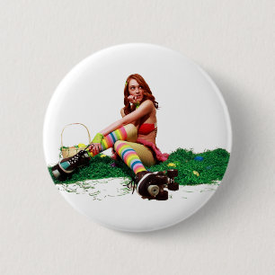 Badge Rond 5 Cm Pin de Pâques
