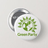 Badge Rond 5 Cm Pin de Parti Vert (Devant & derrière)