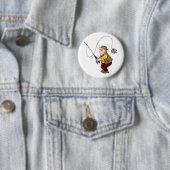 Badge Rond 5 Cm pin de pêcheur (En situation)