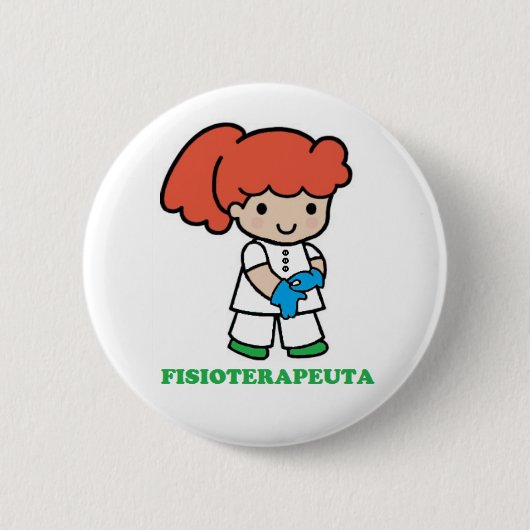 Badge Rond 5 Cm Pin de petit physiothérapeute (Devant)