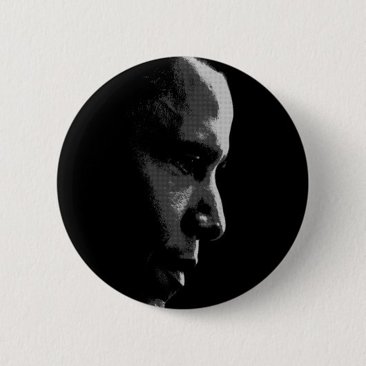 Badge Rond 5 Cm Pin de profil d'Obama (Devant)