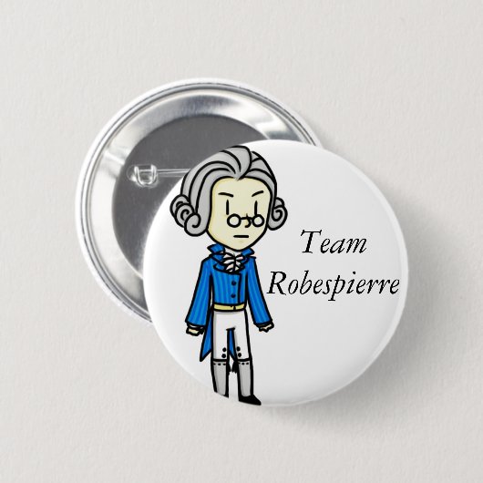 Badge Rond 5 Cm Pin de Robespierre d'équipe (Devant & derrière)