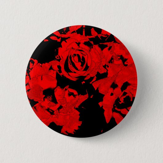 Badge Rond 5 Cm Pin de roses rouges (Devant)