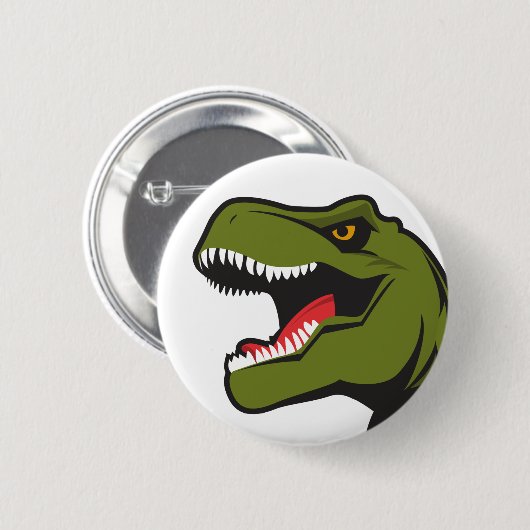 Badge Rond 5 Cm Pin de T-Rex (Devant & derrière)