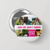 Badge Rond 5 Cm Pin de témoignage d'éclat ! (Devant & derrière)