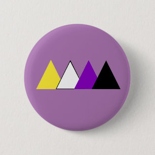 Badge Rond 5 Cm Pin de triangle de fierté de Nonbinary